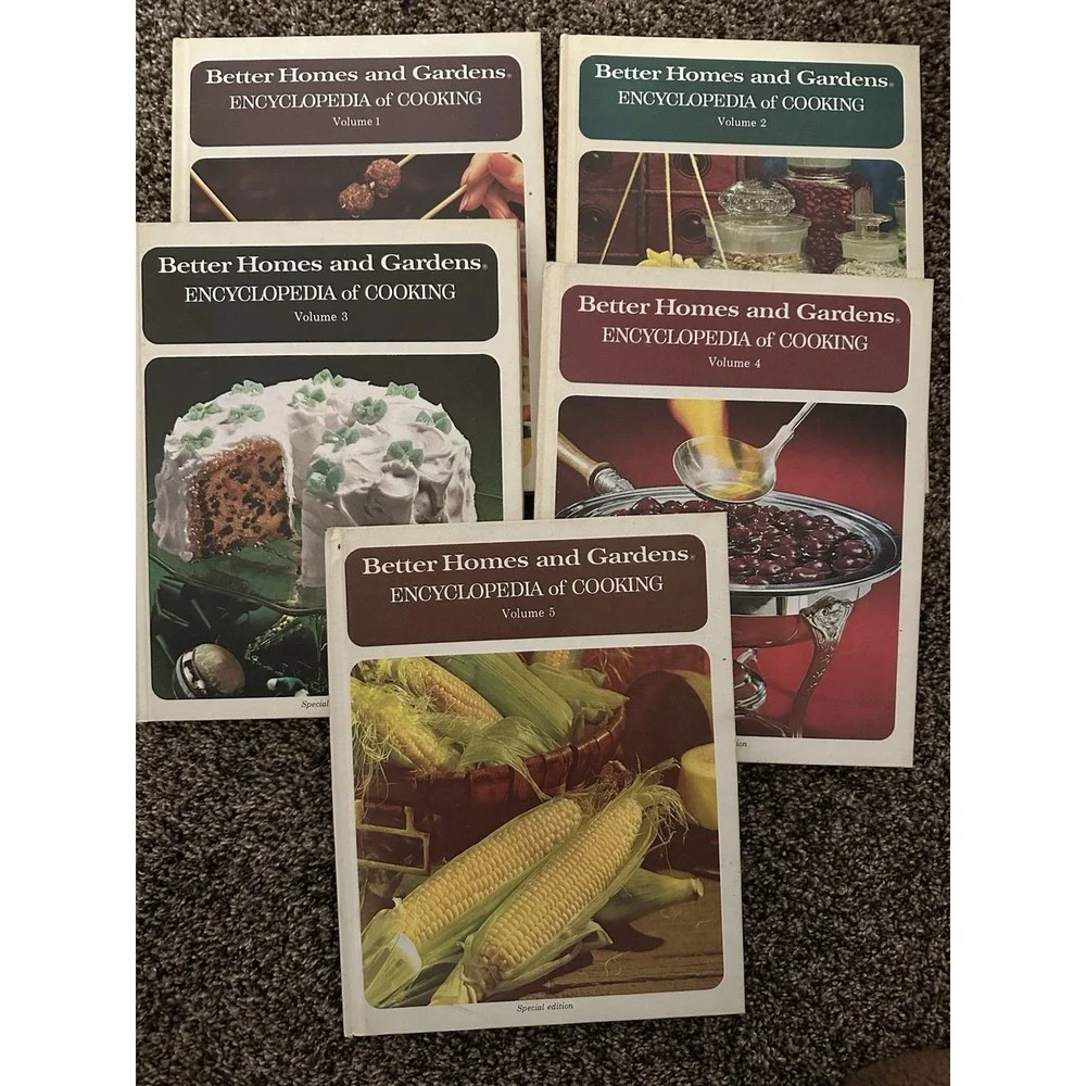 RARE Better Homes & Gardens Encyclopedia‎ of Cooking Set Vol. # 1-5 Vintage 1970